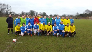 The two teams prior to kick-off